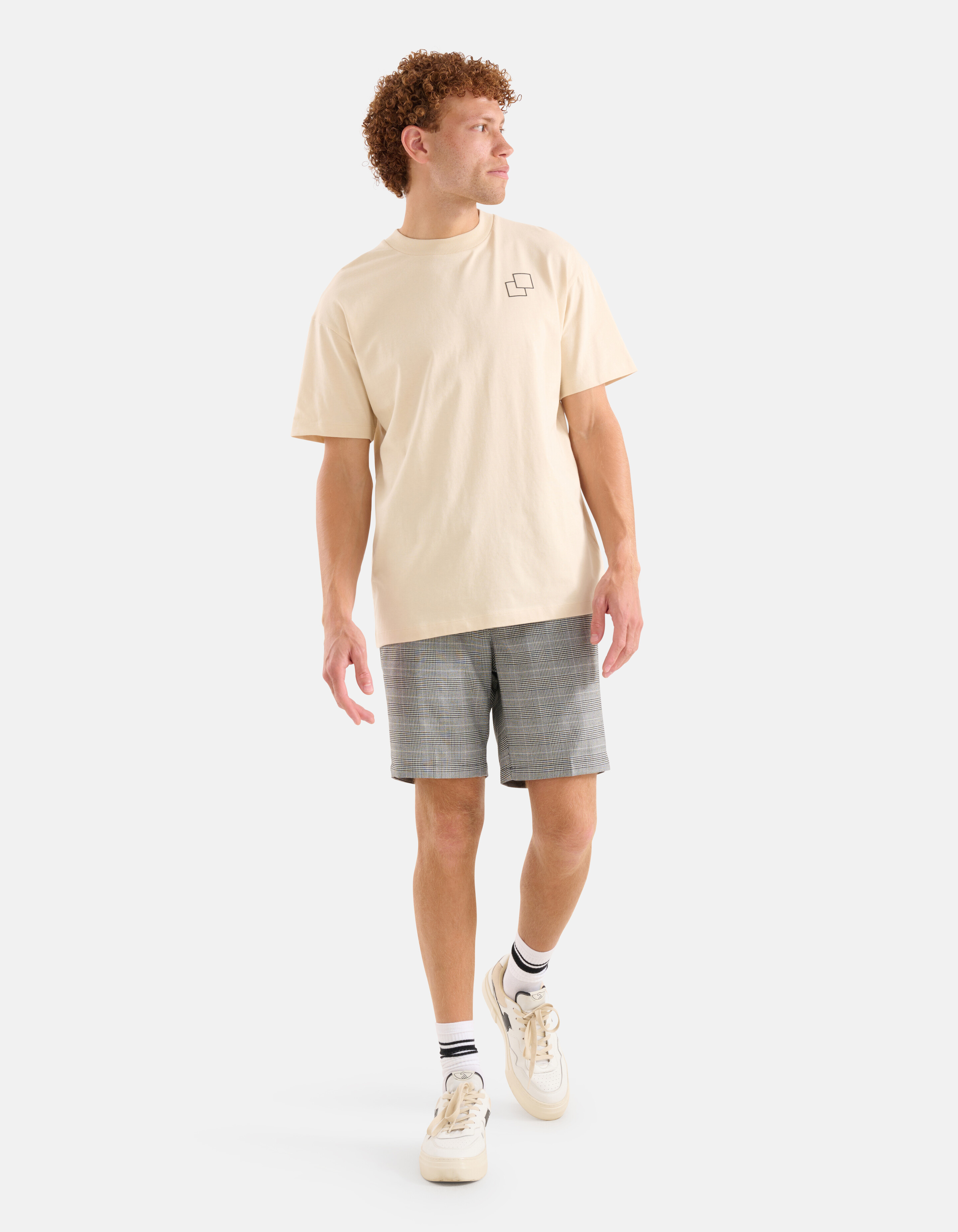 Embroidery T-shirt Beige SHOEBY MEN