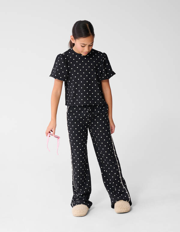 Twist Polkadot Top Zwart SHOEBY GIRLS