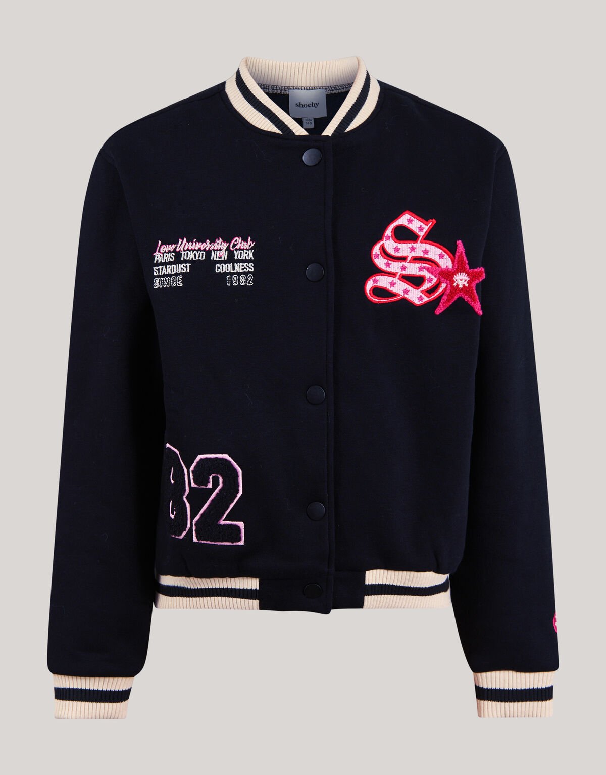 Varsity Bomber Zwart SHOEBY GIRLS