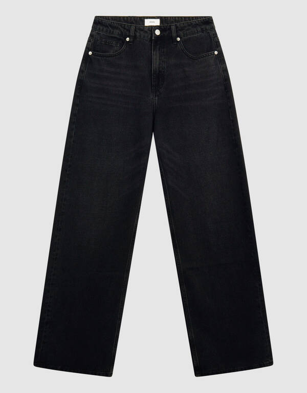 Baggy Fit Jeans Donkergrijs SHOEBY WOMEN