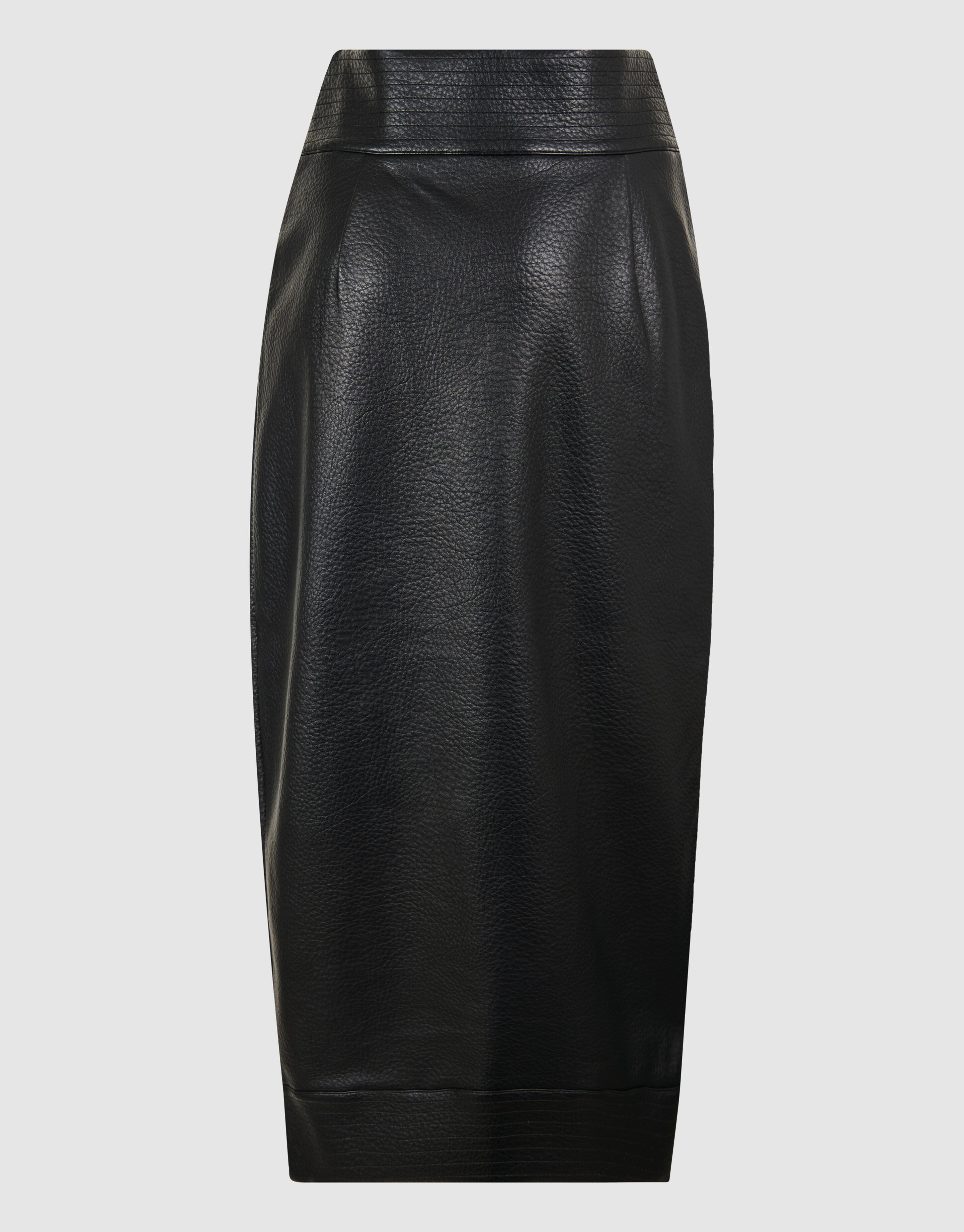 Vegan Leren Overlap Rok Zwart SHOEBY WOMEN