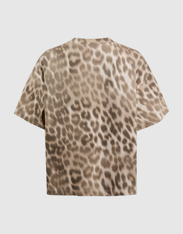 Oversized Leopard T-shirt Lichtbruin SHOEBY GIRLS