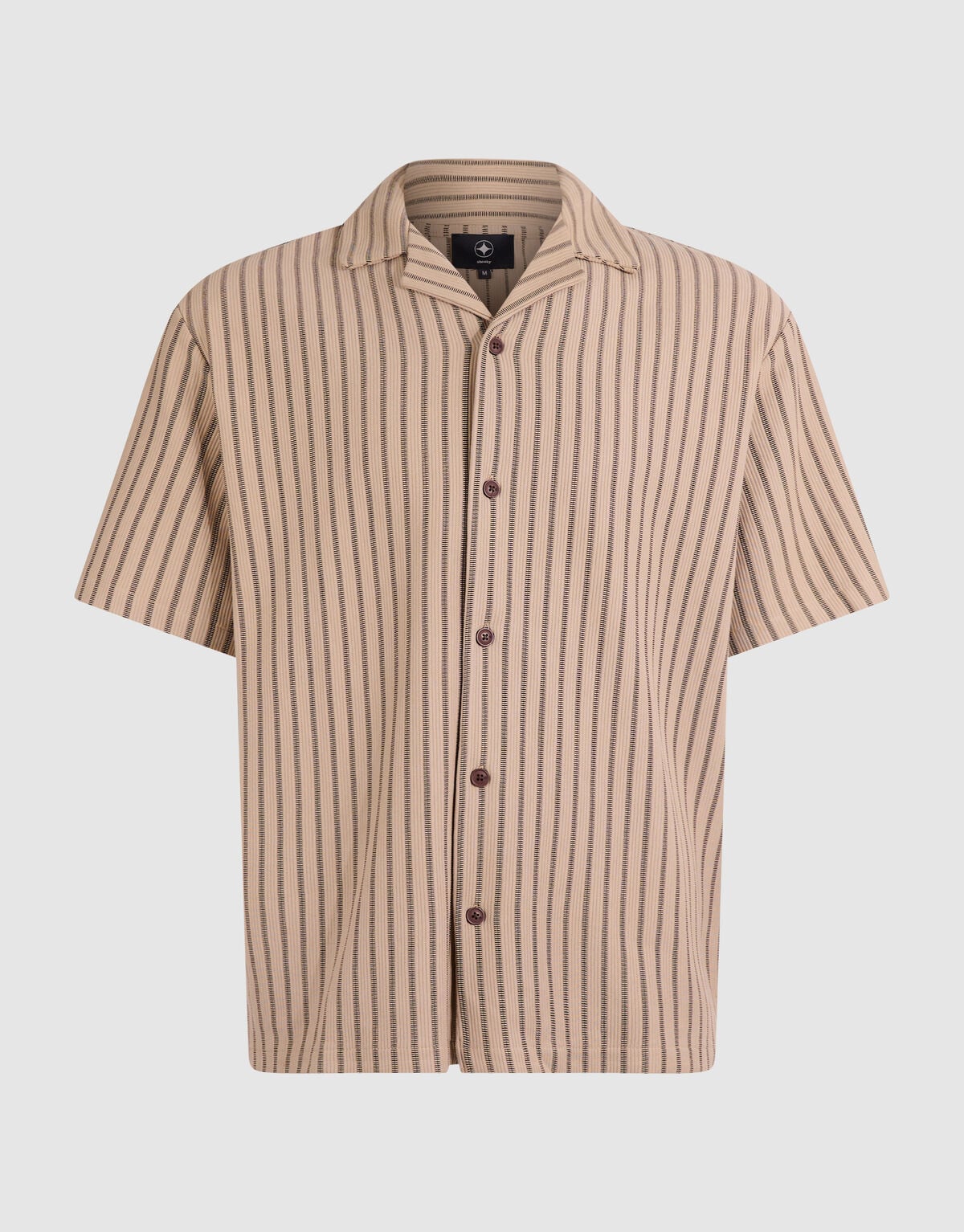 Pinstripe Rib Overhemd Zand SHOEBY MEN