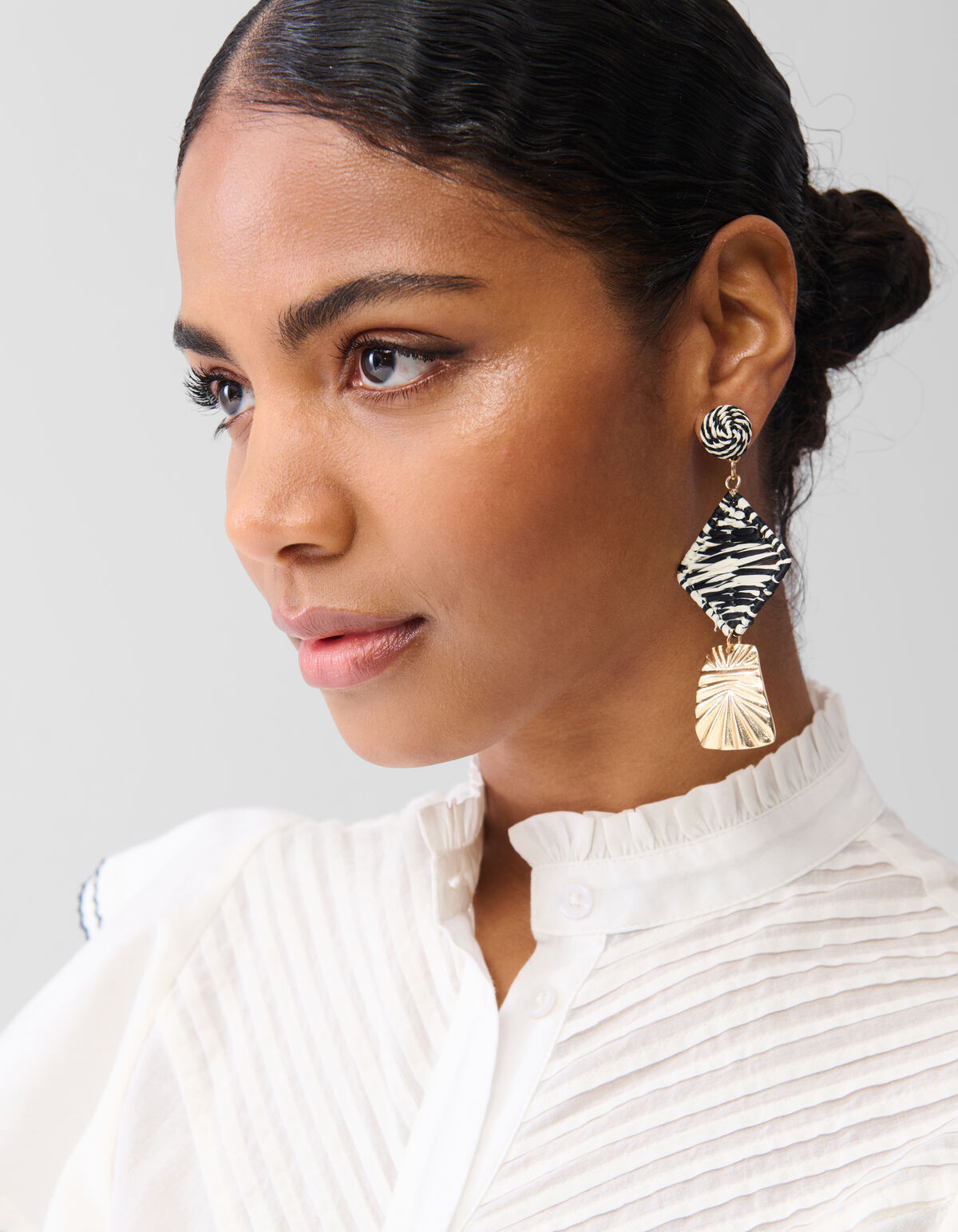 Zebra Oorbellen Goud SHOEBY ACCESSOIRES