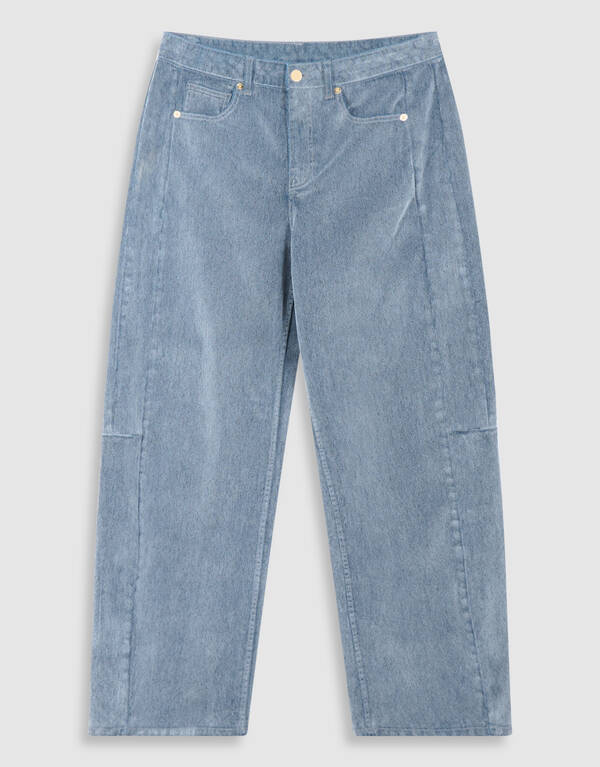 Velvet Barrel Fit Jeans Donkergrijs SHOEBY WOMEN