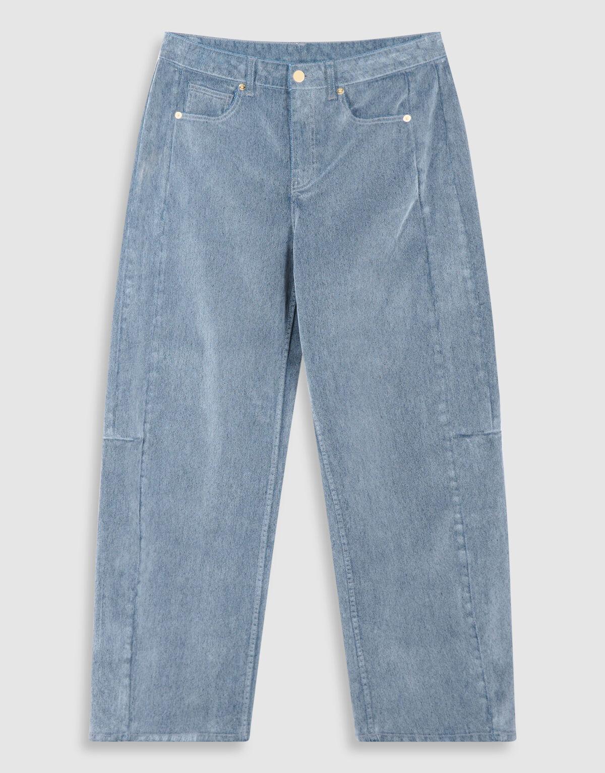Velvet Barrel Fit Jeans Donkergrijs SHOEBY WOMEN