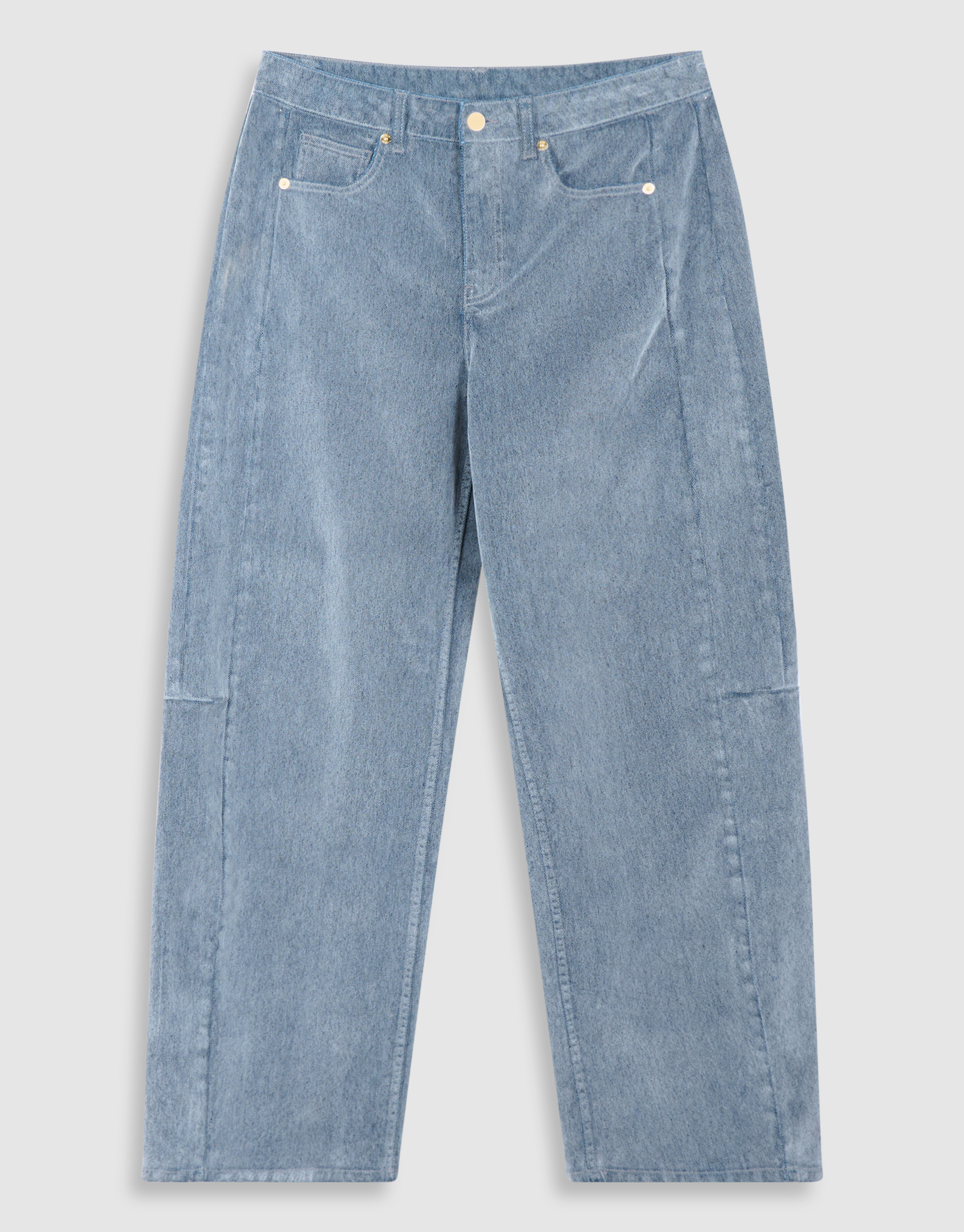 Velvet Barrel Fit Jeans Donkergrijs SHOEBY WOMEN