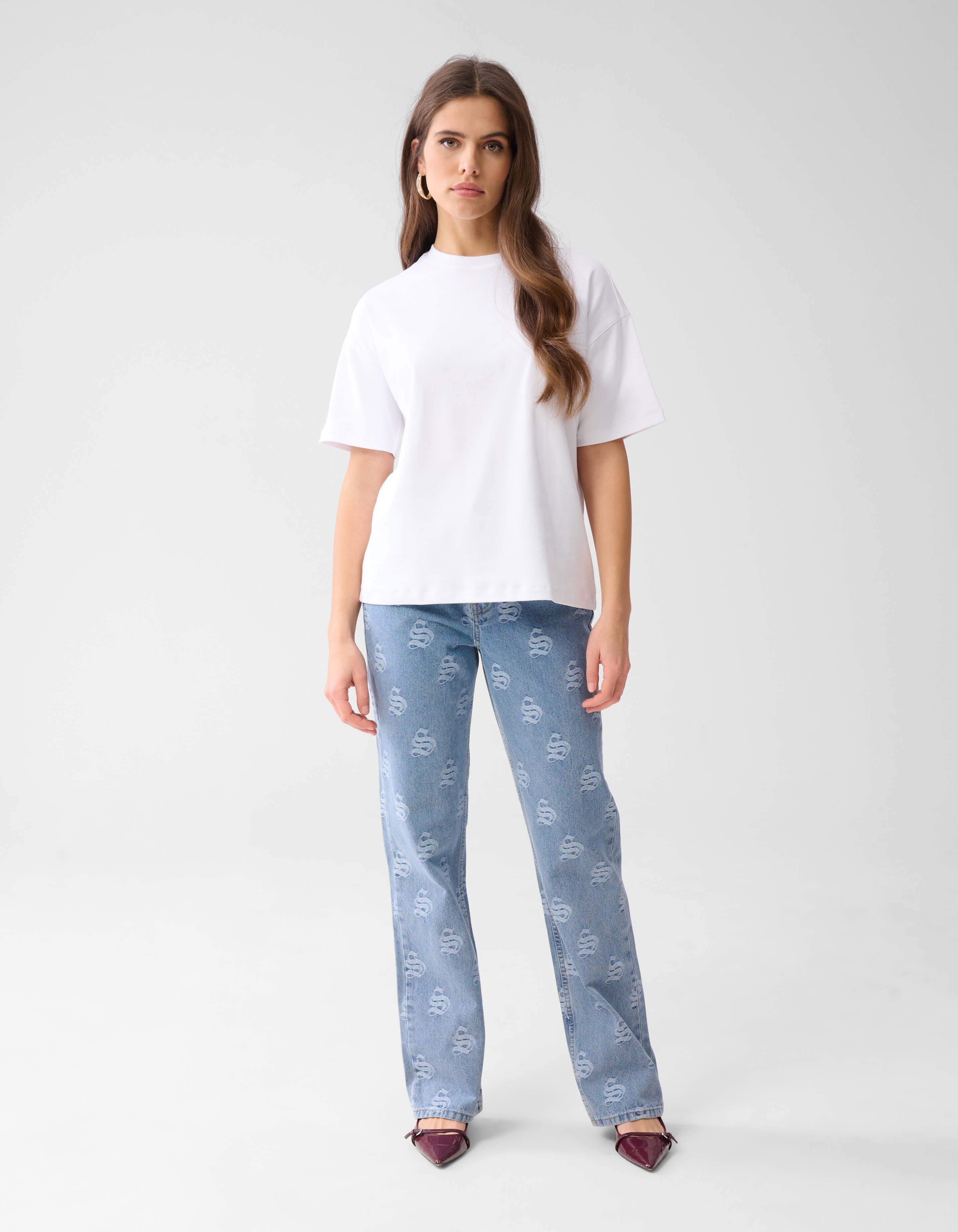 Oversized T-shirt Wit SHOEBY WOMEN