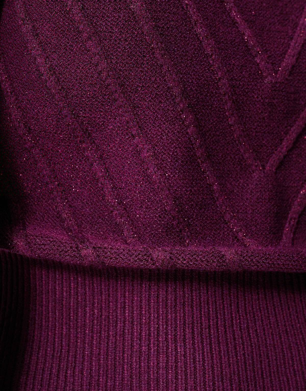 Glitter Gebreide Trui Donkerrood SHOEBY WOMEN