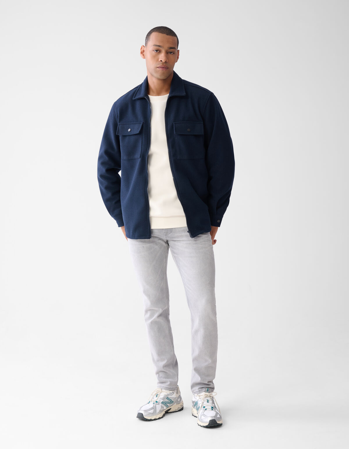 Zip Overshirt Donkerblauw SHOEBY MEN