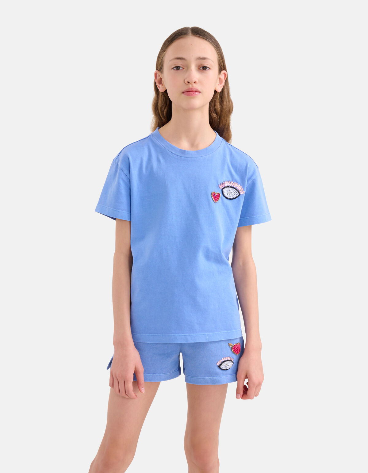 Washed T-shirt Blauw SHOEBY GIRLS