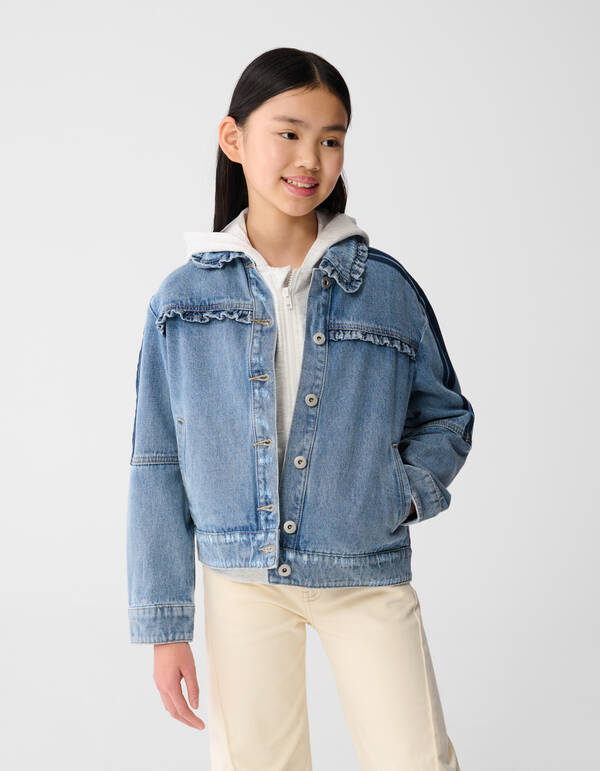 Sporty Denim Jack Blauw SHOEBY GIRLS