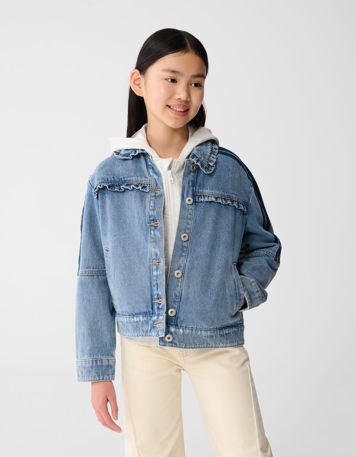 Sporty Denim Jack Blauw SHOEBY GIRLS