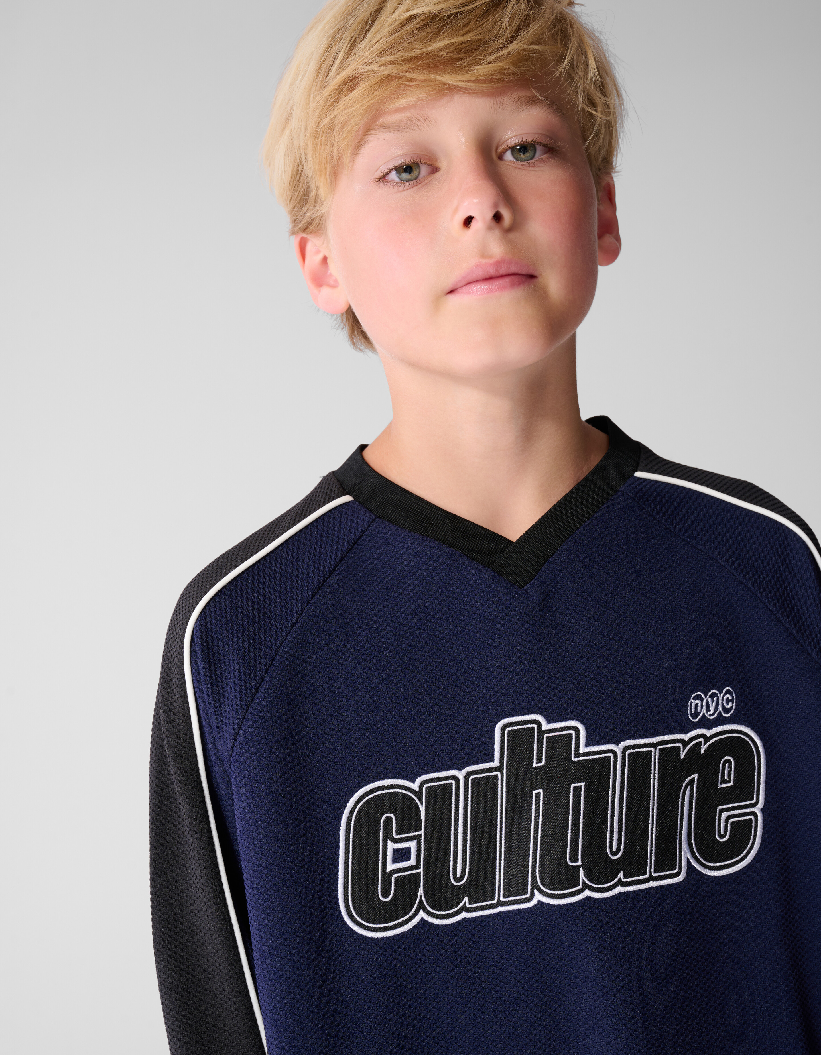 Oversized Sporty Longsleeve T-shirt Donkerblauw SHOEBY BOYS