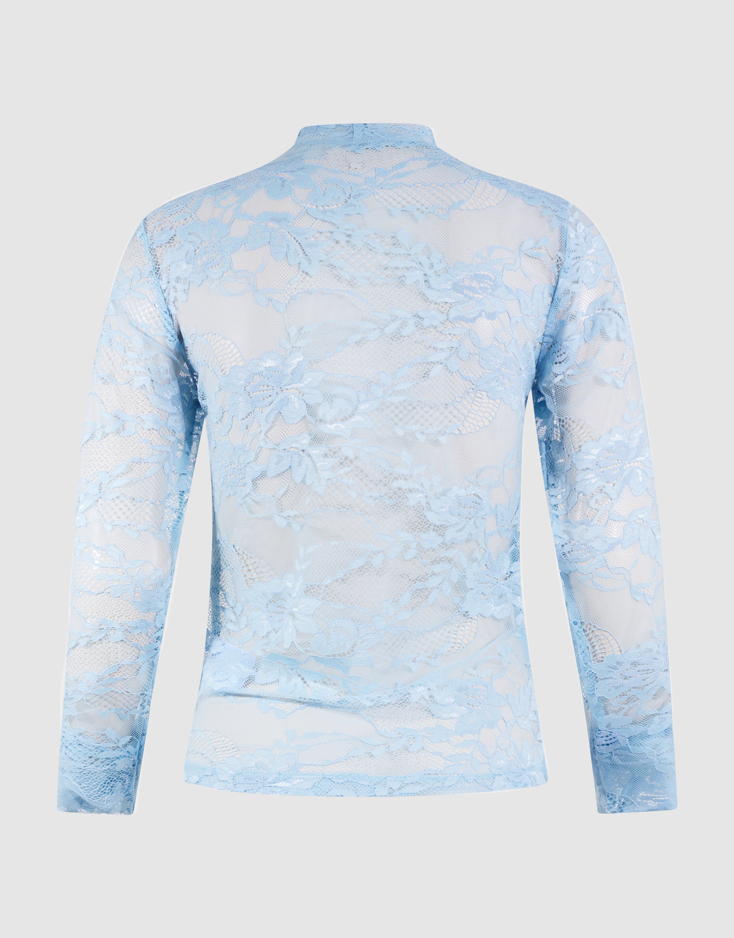 Flower Kanten Top Lichtblauw SHOEBY WOMEN