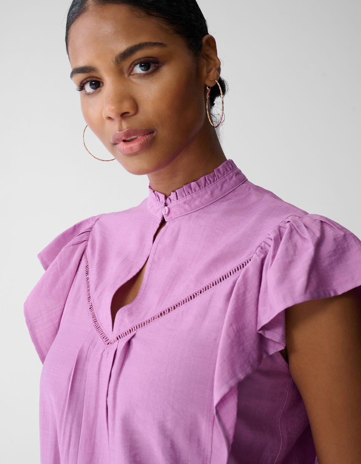 Ruffle Top Roze SHOEBY WOMEN