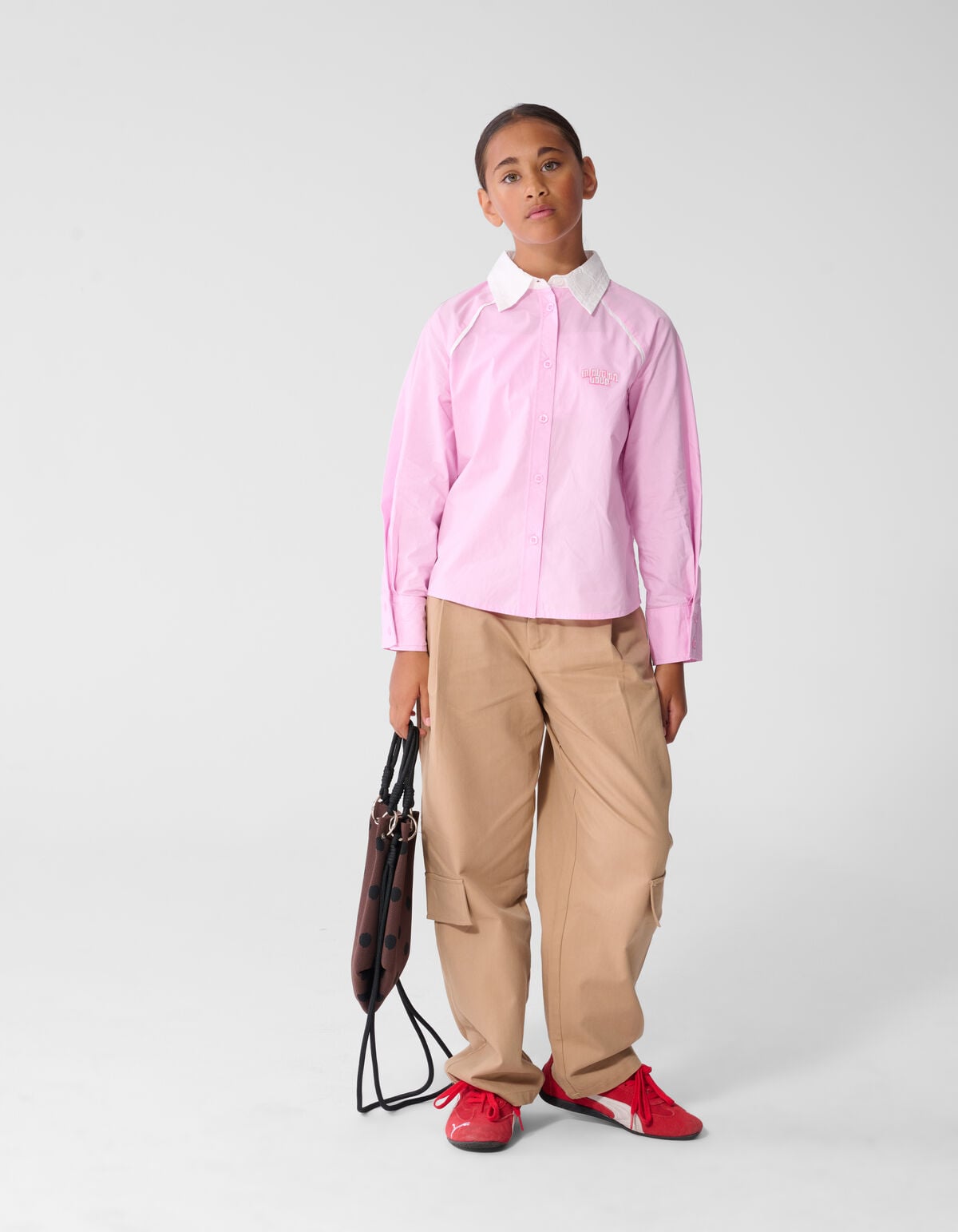 Piping Blouse Lichtroze SHOEBY GIRLS
