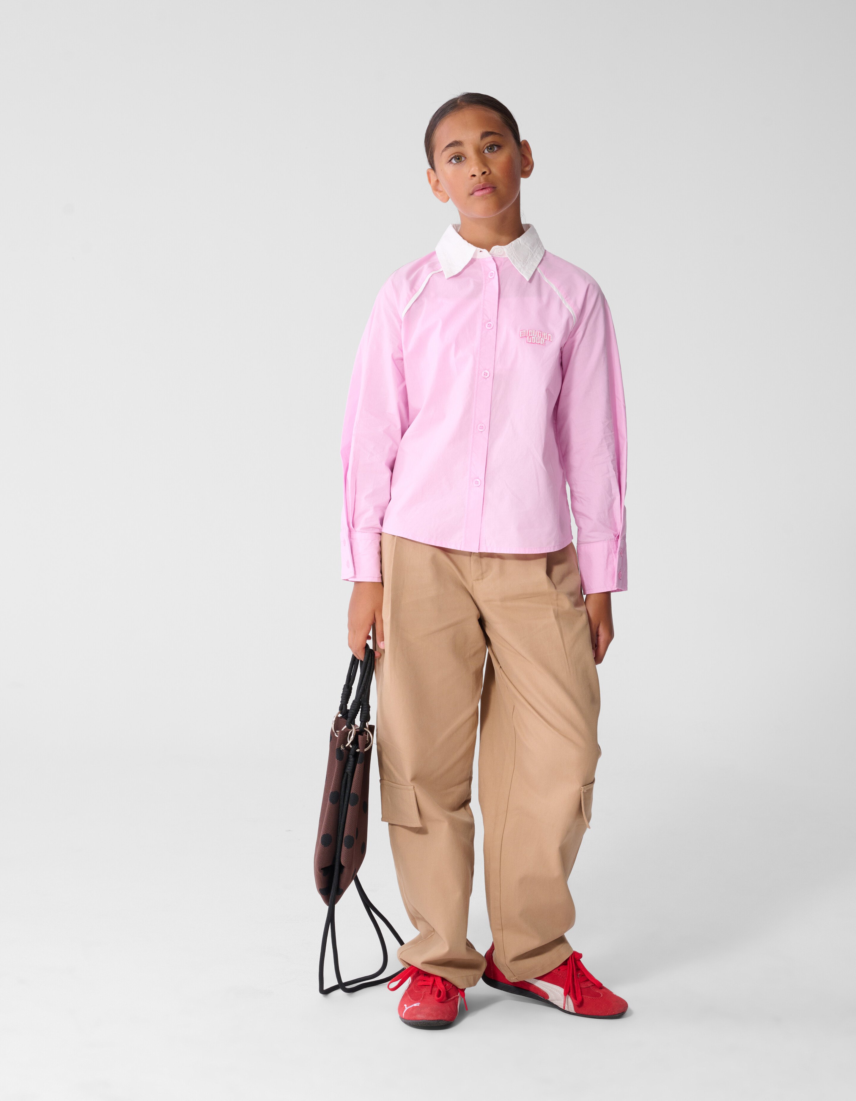 Piping Blouse Lichtroze SHOEBY GIRLS