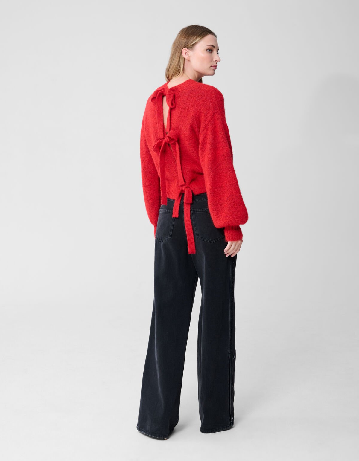 Twist Strik Vest Rood SHOEBY WOMEN