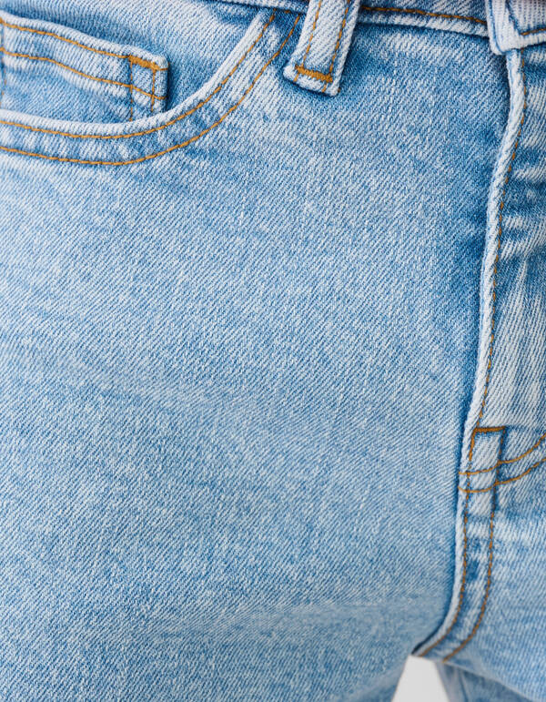 Two Tone Flared Fit Jeans Bleached SHOEBY GIRLS