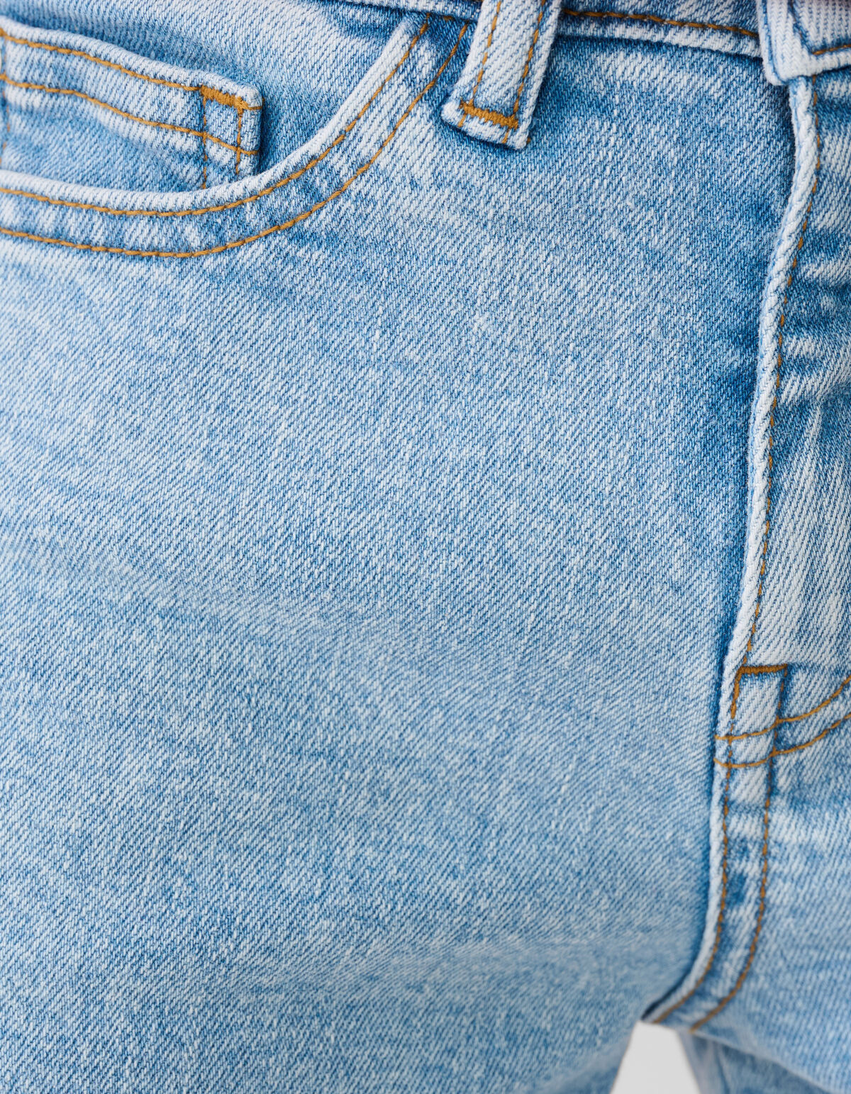 Two Tone Flared Fit Jeans Bleached SHOEBY GIRLS