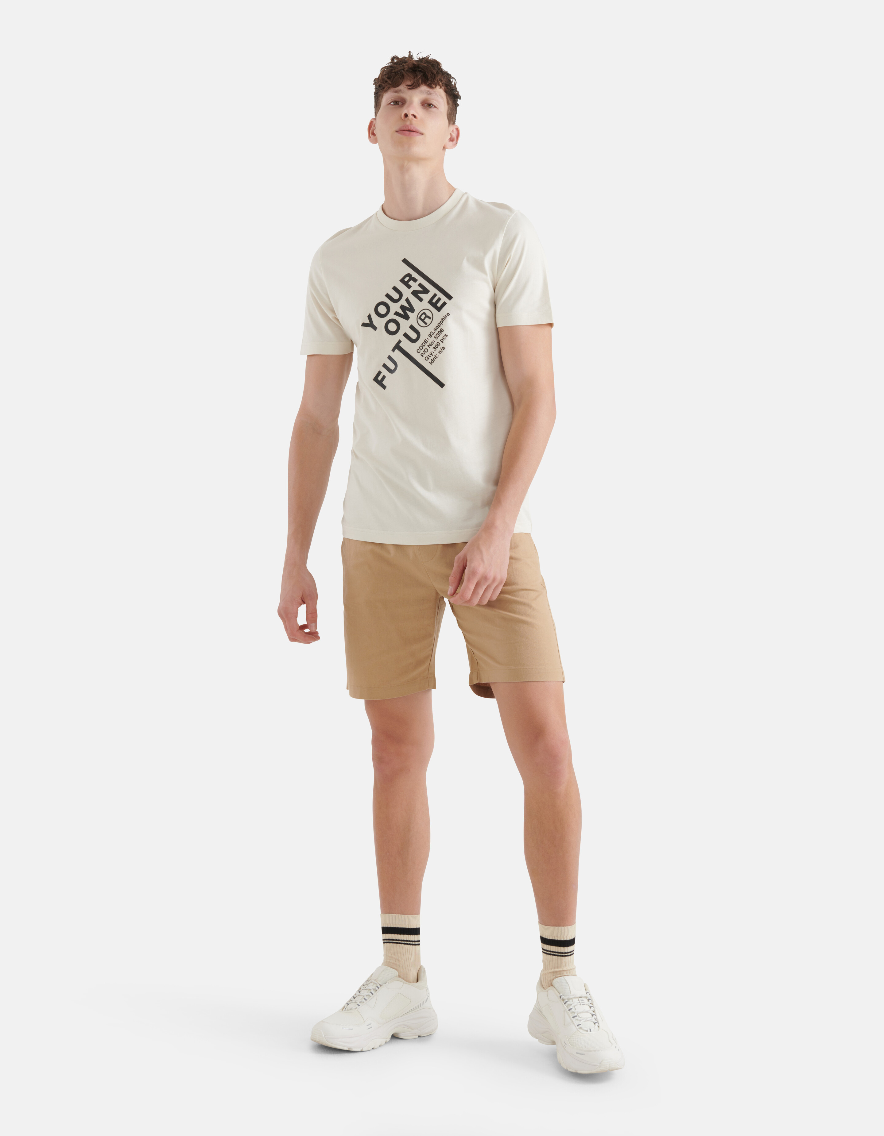 Artwork T-shirt Gebroken Wit SHOEBY MEN