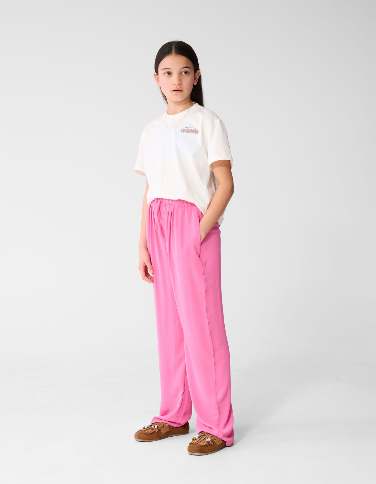 Cabana Artwork T-shirt Wit SHOEBY GIRLS