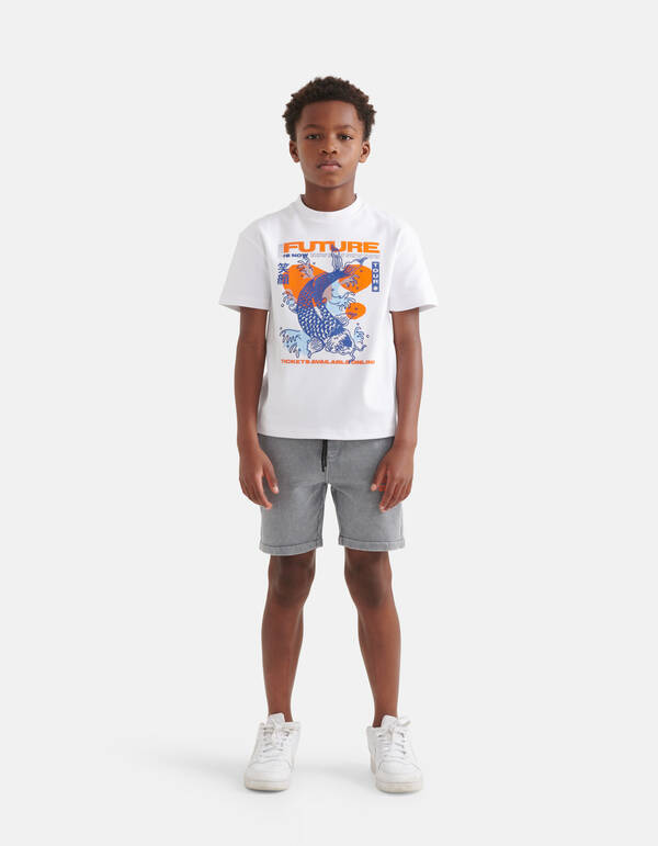 Printed Short Lichtgrijs SHOEBY BOYS