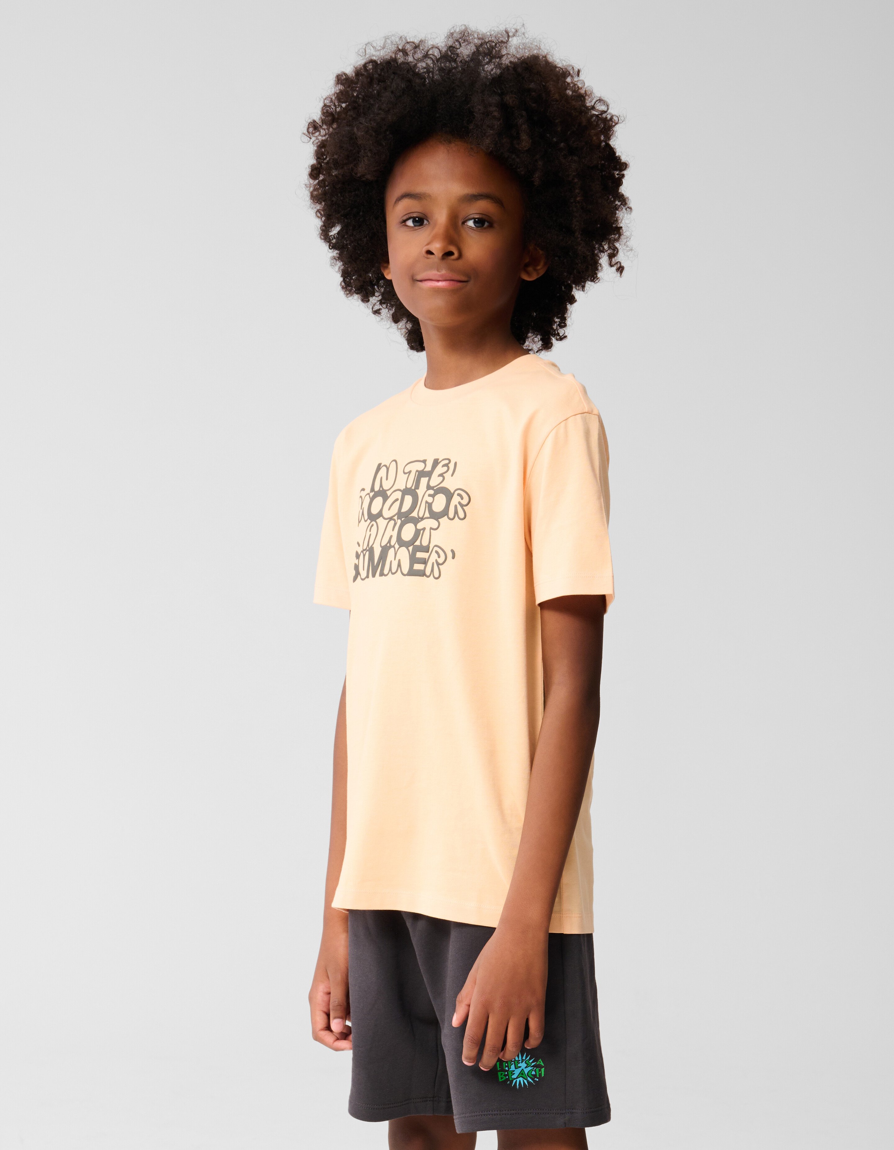 Hot Summer Artwork T-shirt Lichtoranje SHOEBY BOYS