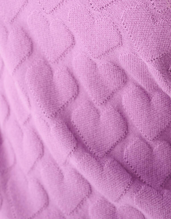 Heart Knit Top Paars SHOEBY GIRLS