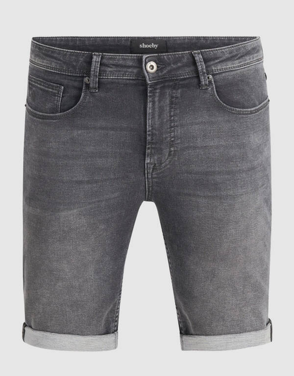 Jog Denim Short Donkergrijs SHOEBY MEN