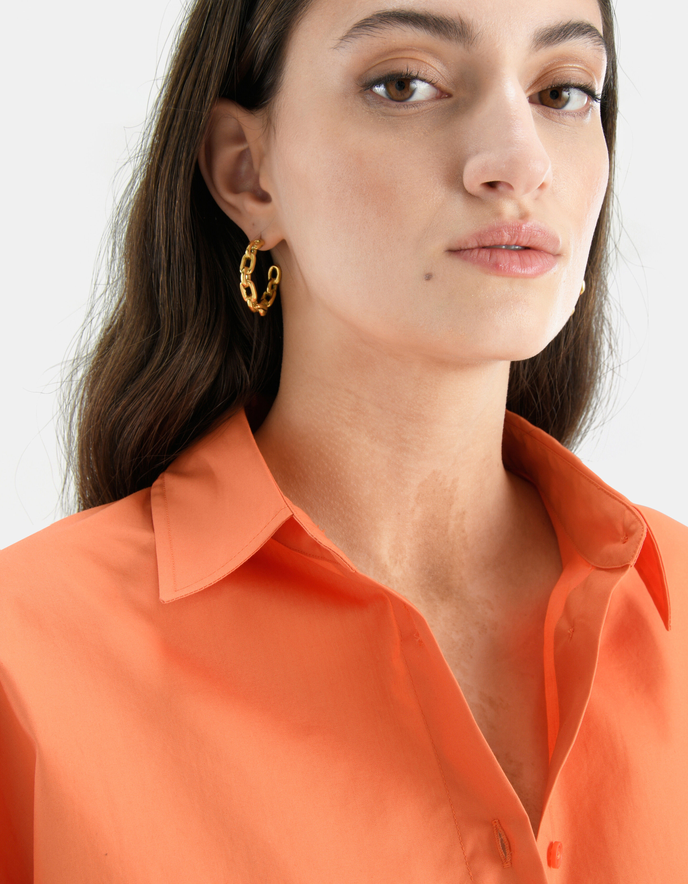 Classic Poplin Blouse Oranje EKSEPT