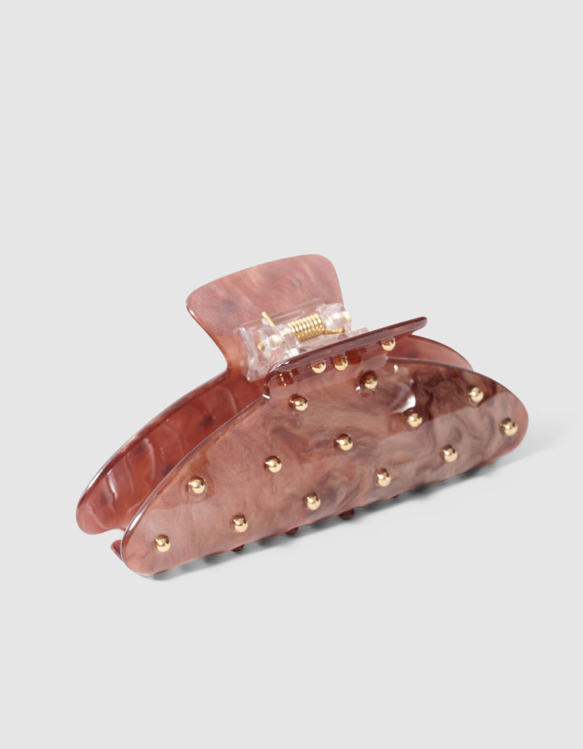 Big Studded Haarclip Lichtbruin SHOEBY ACCESSOIRES