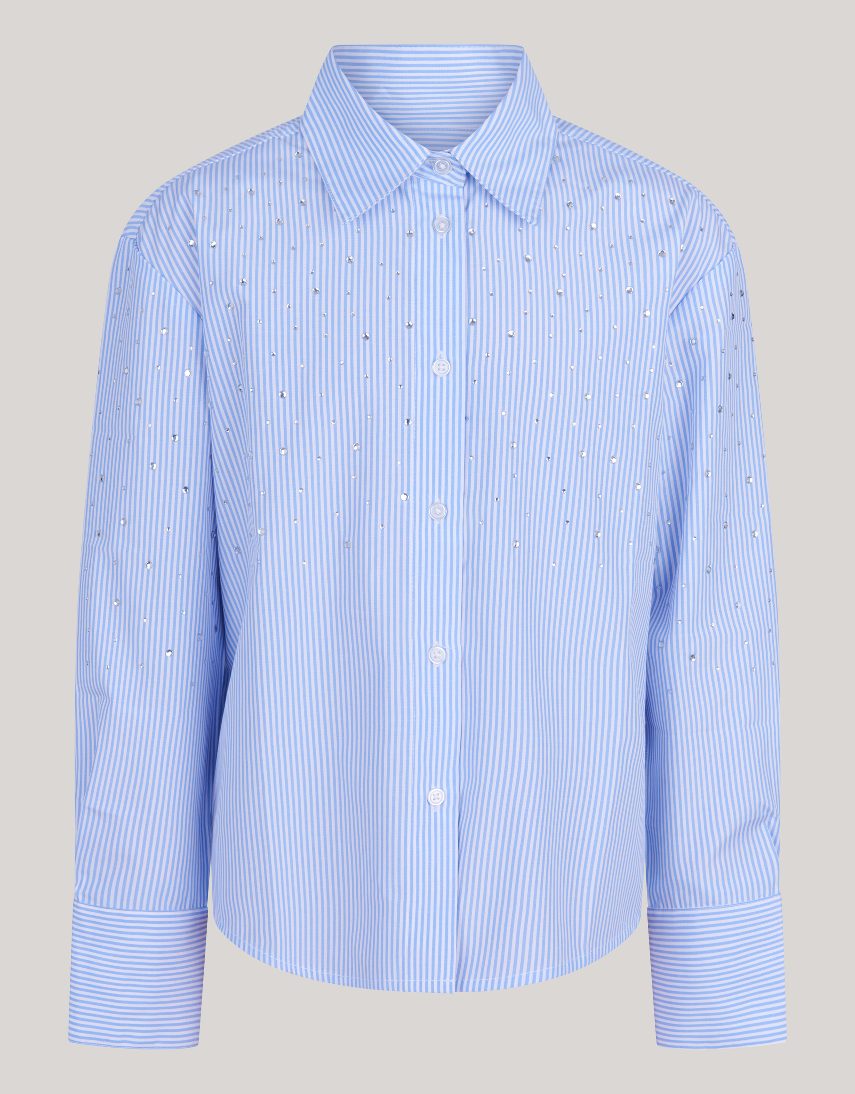 Pinstripe Strass Blouse Lichtblauw SHOEBY GIRLS