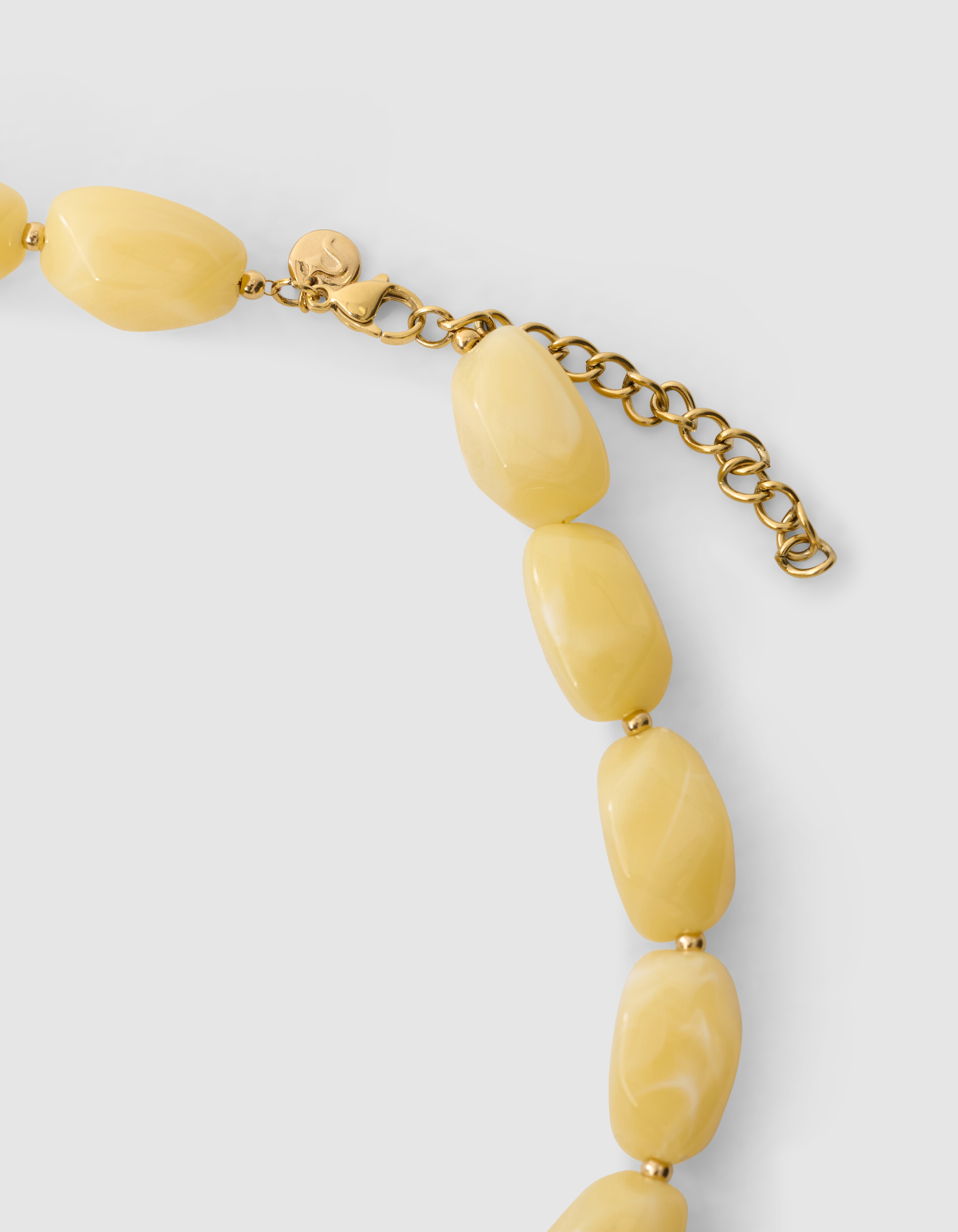 Beaded Charm Ketting Lichtgeel SHOEBY ACCESSOIRES