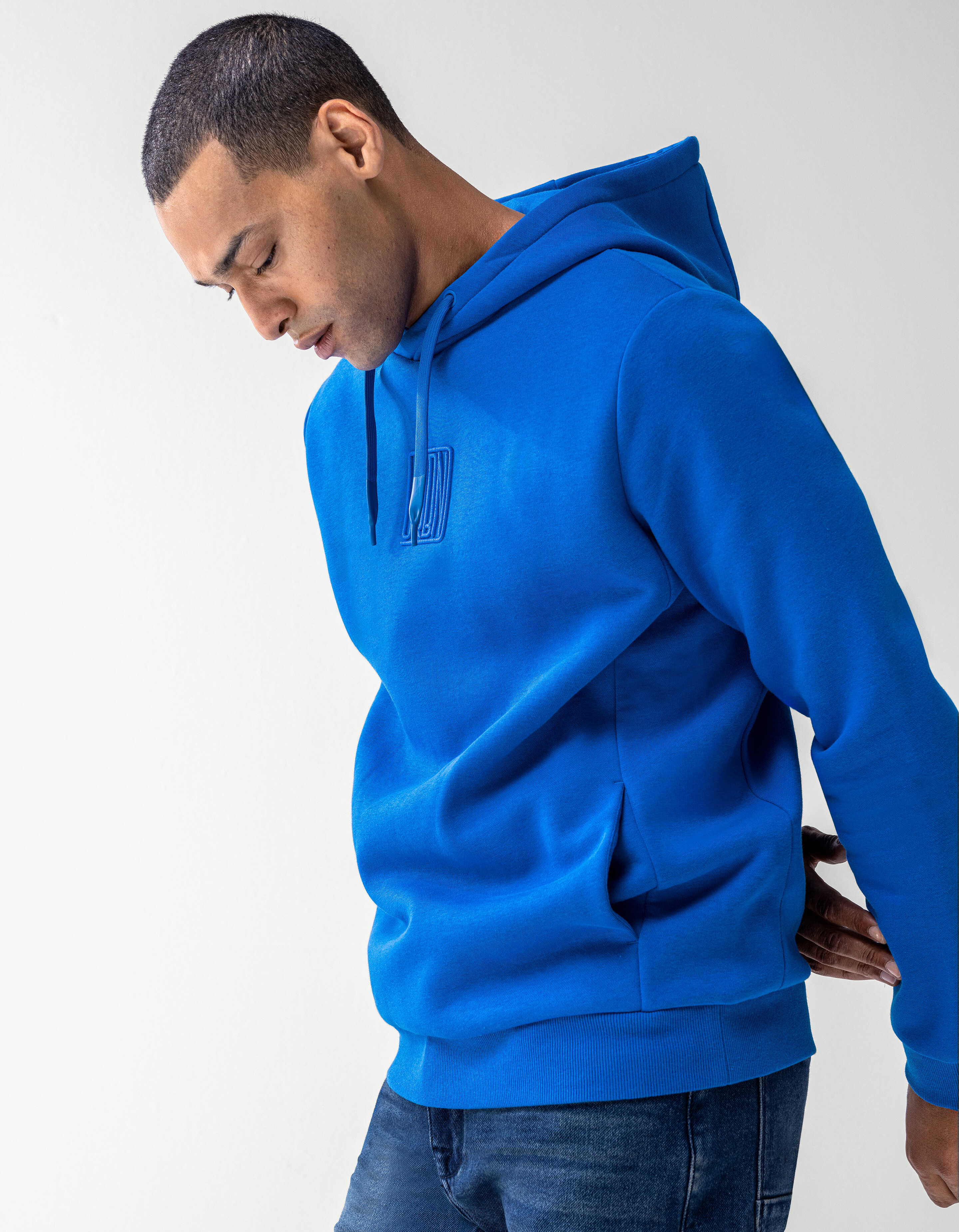Embroidery Hoodie Blauw SHOEBY MEN