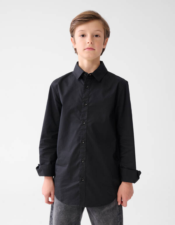 Basis Overhemd Zwart SHOEBY BOYS