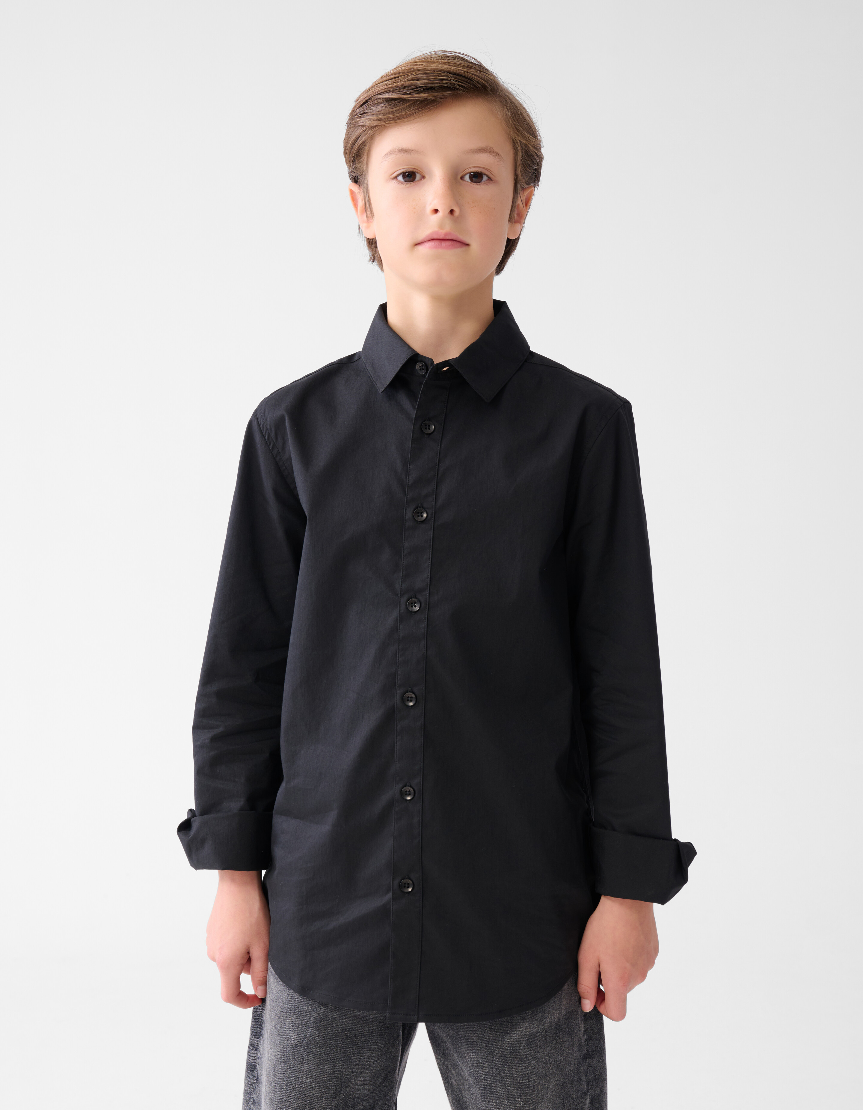 Basis Overhemd Zwart SHOEBY BOYS