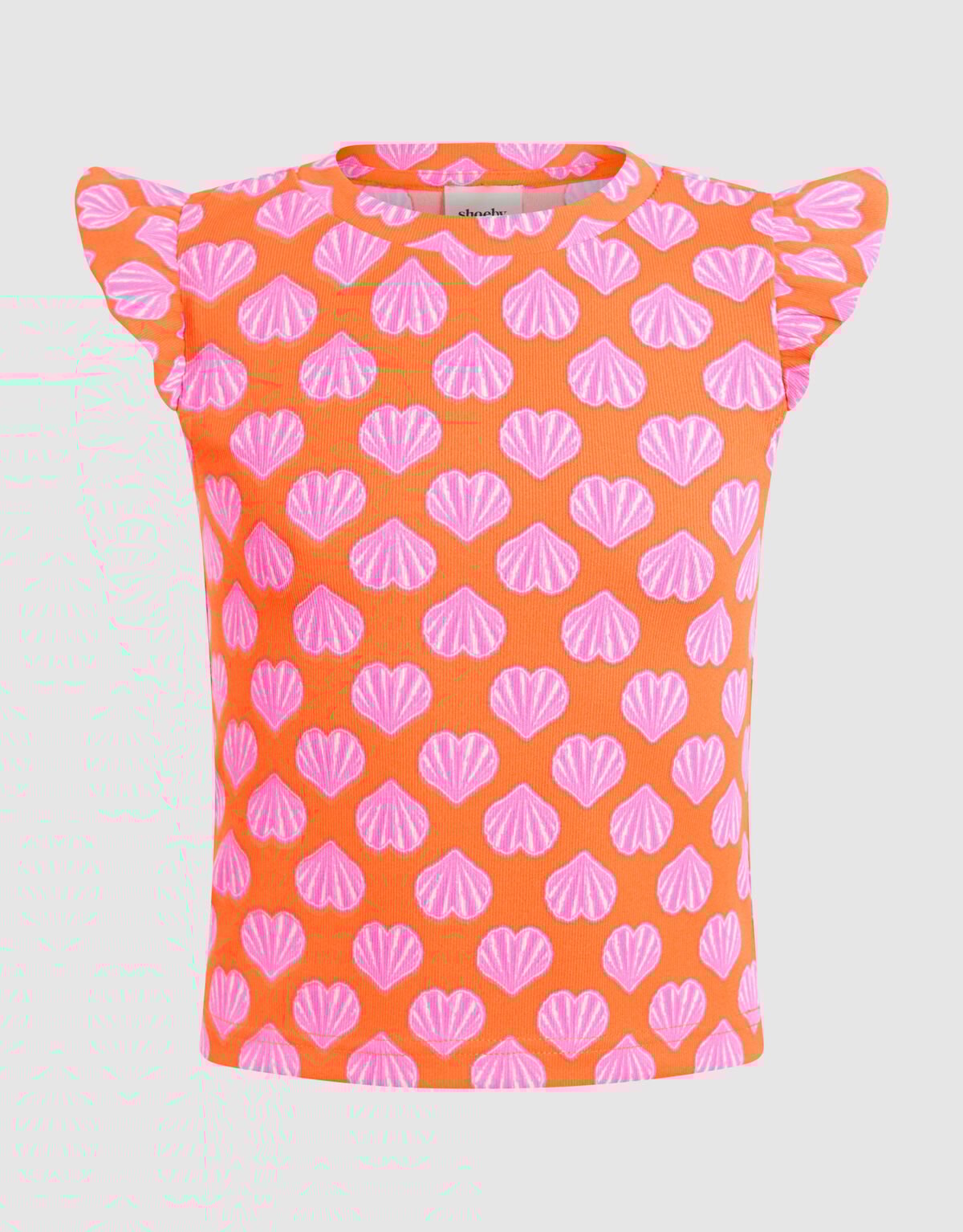 Schelpen Ruffle Top Oranje SHOEBY GIRLS
