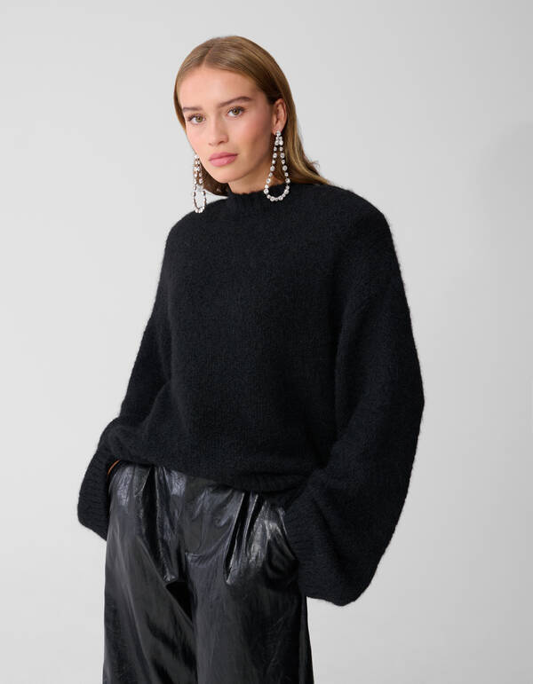 Harige Oversized Trui Zwart By Monica SHOEBY WOMEN