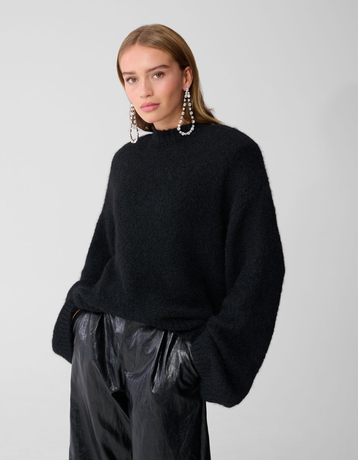 Harige Oversized Trui Zwart By Monica SHOEBY WOMEN