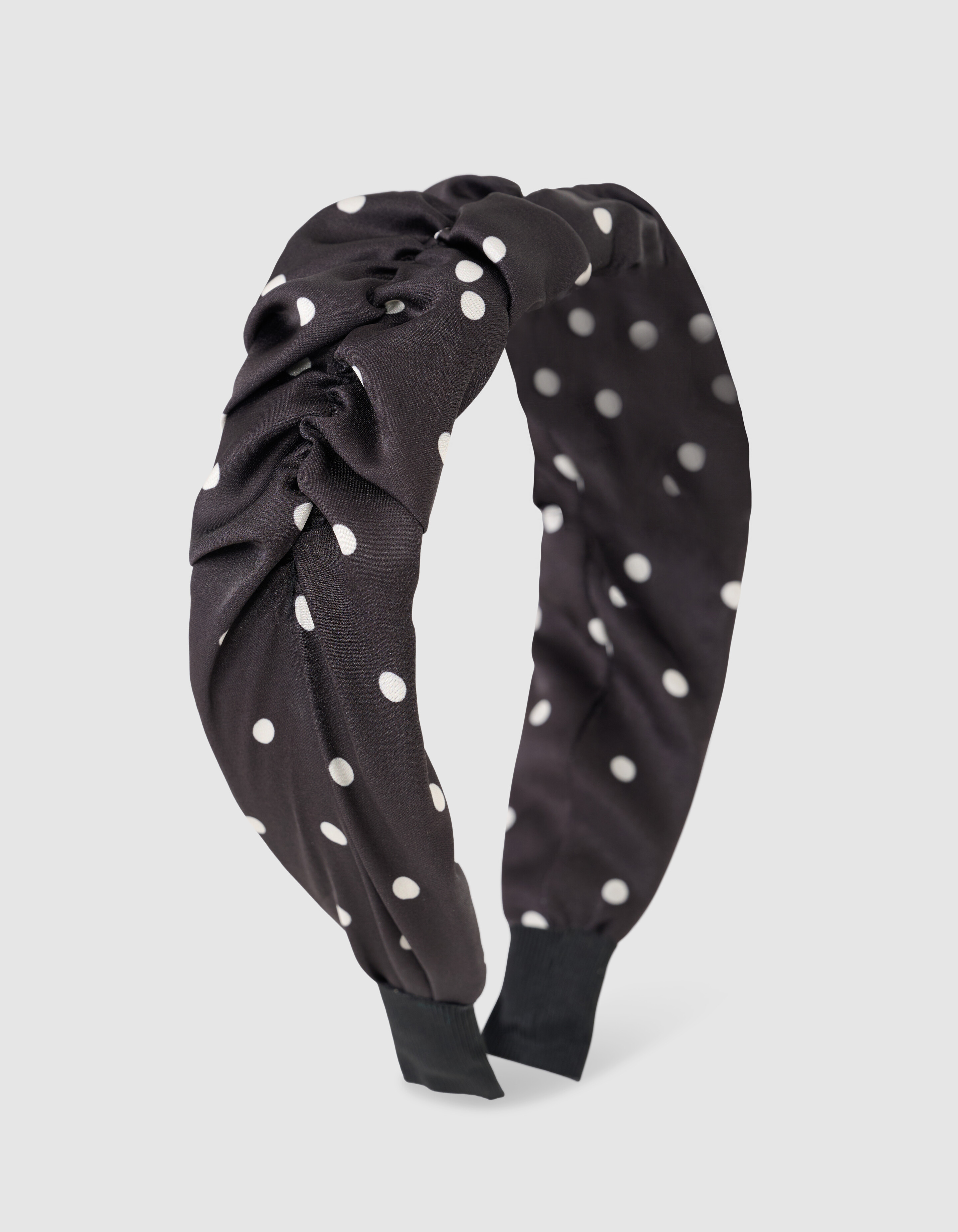 Polkadot Scrunched Haarband Zwart SHOEBY ACCESSOIRES