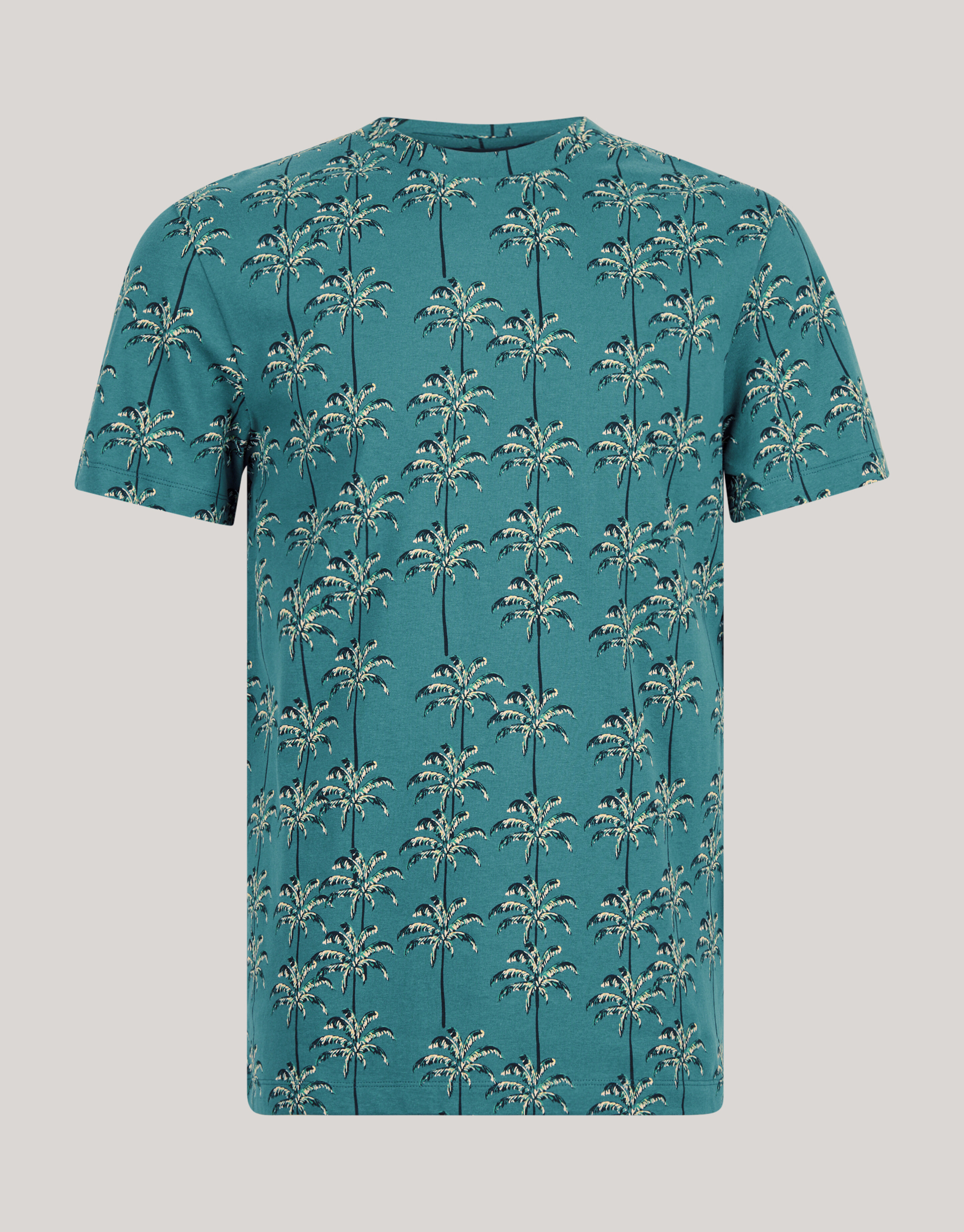 Printed T-shirt Turquoise SHOEBY MEN