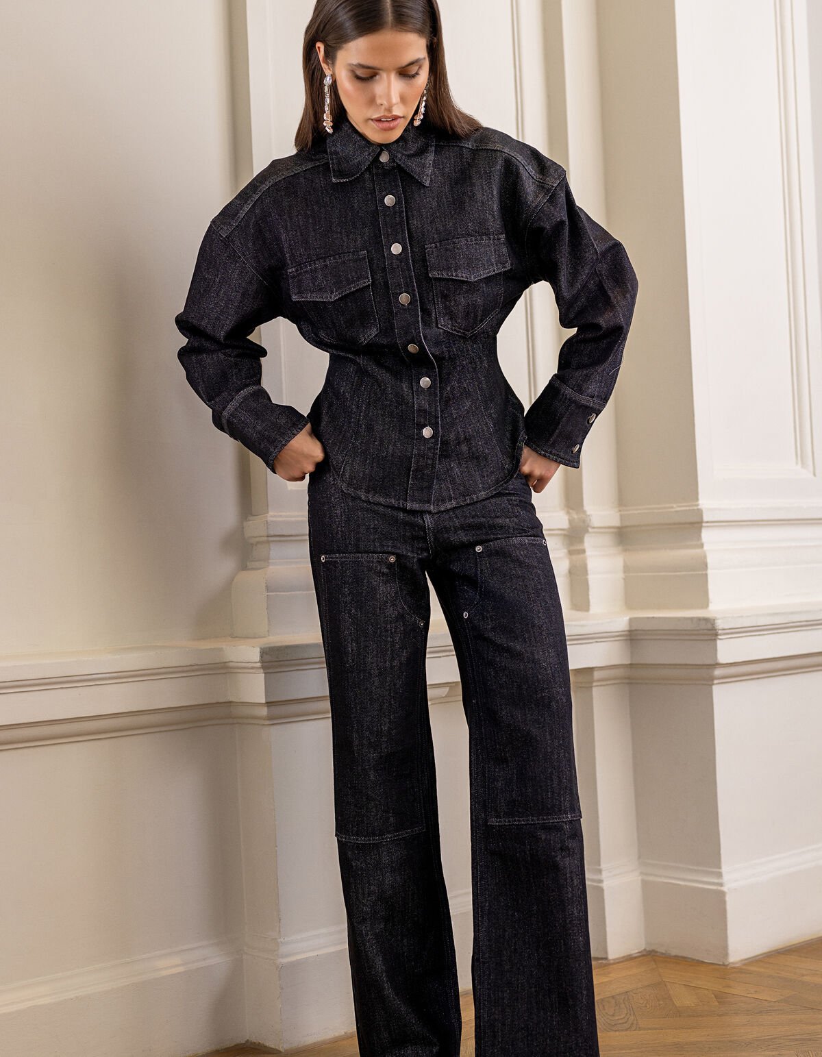 Straight Fit Carpenter Jeans Zwart SHOEBY WOMEN