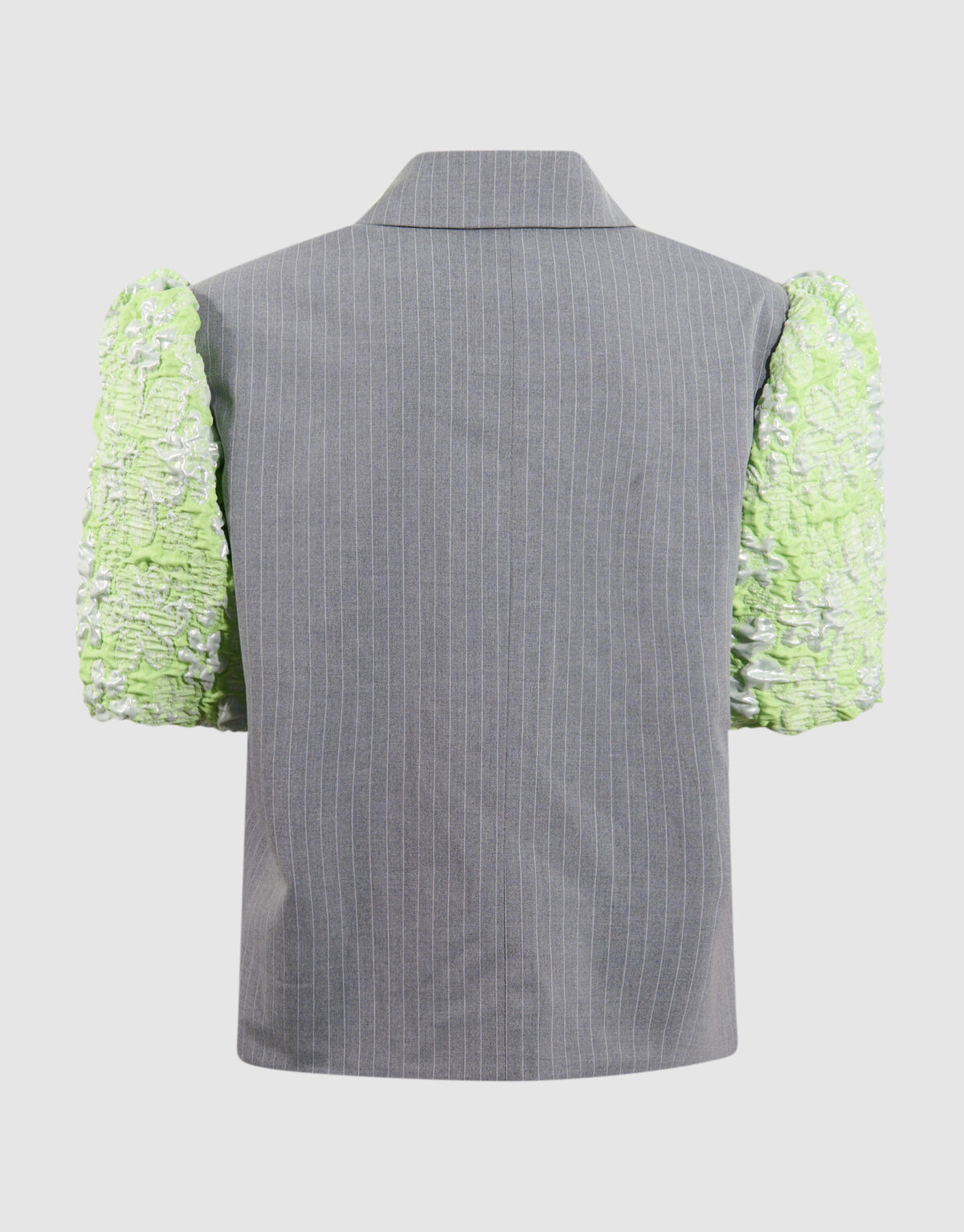 Jacquard Short Sleeve Blazer Grijs SHOEBY GIRLS