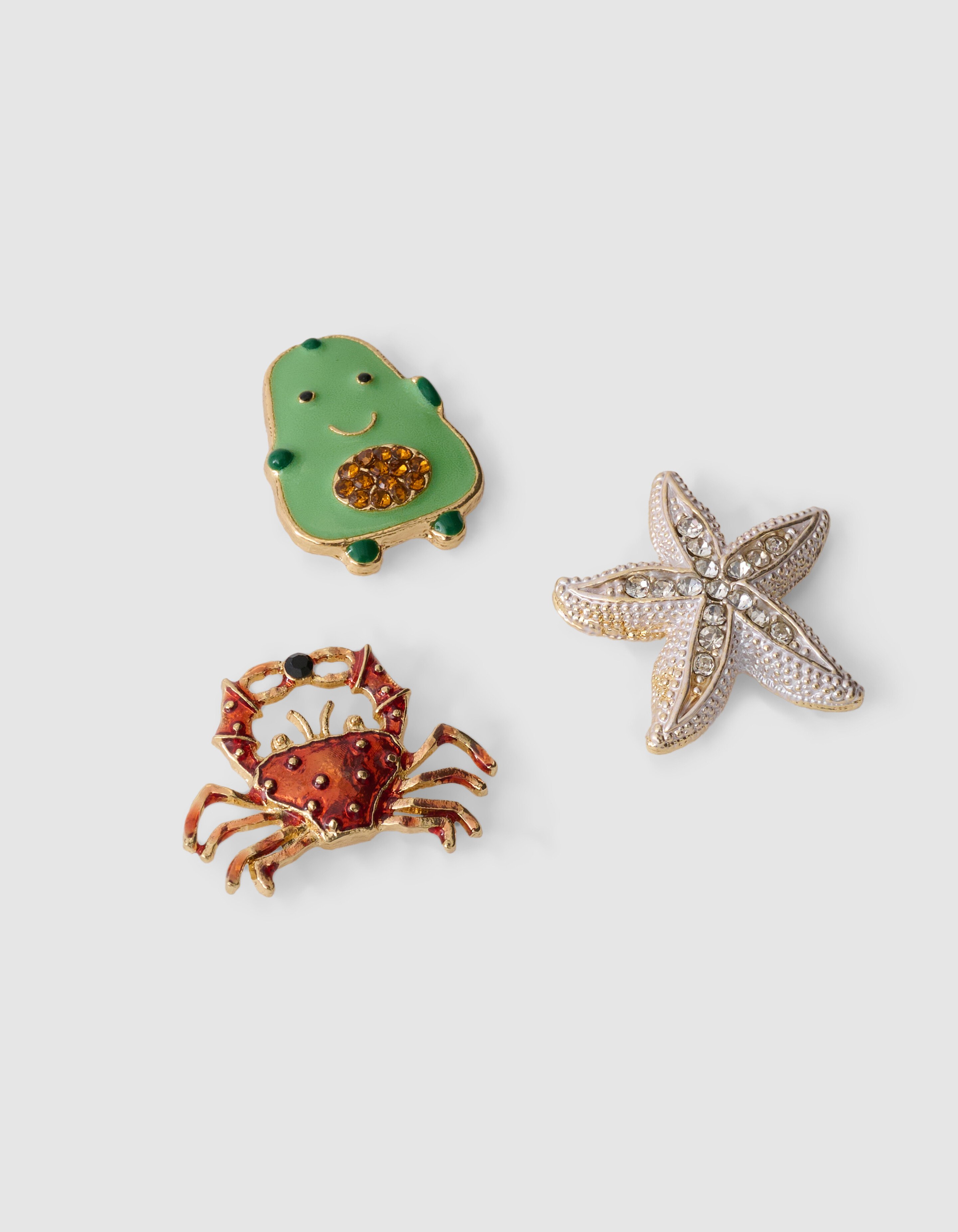 Avocado Broche Set Goud SHOEBY ACCESSOIRES