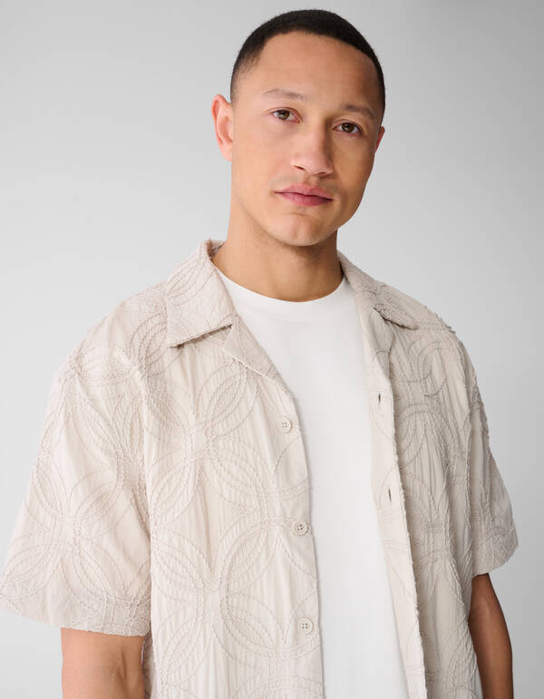 All Over Cord Overshirt Zand SHOEBY MEN