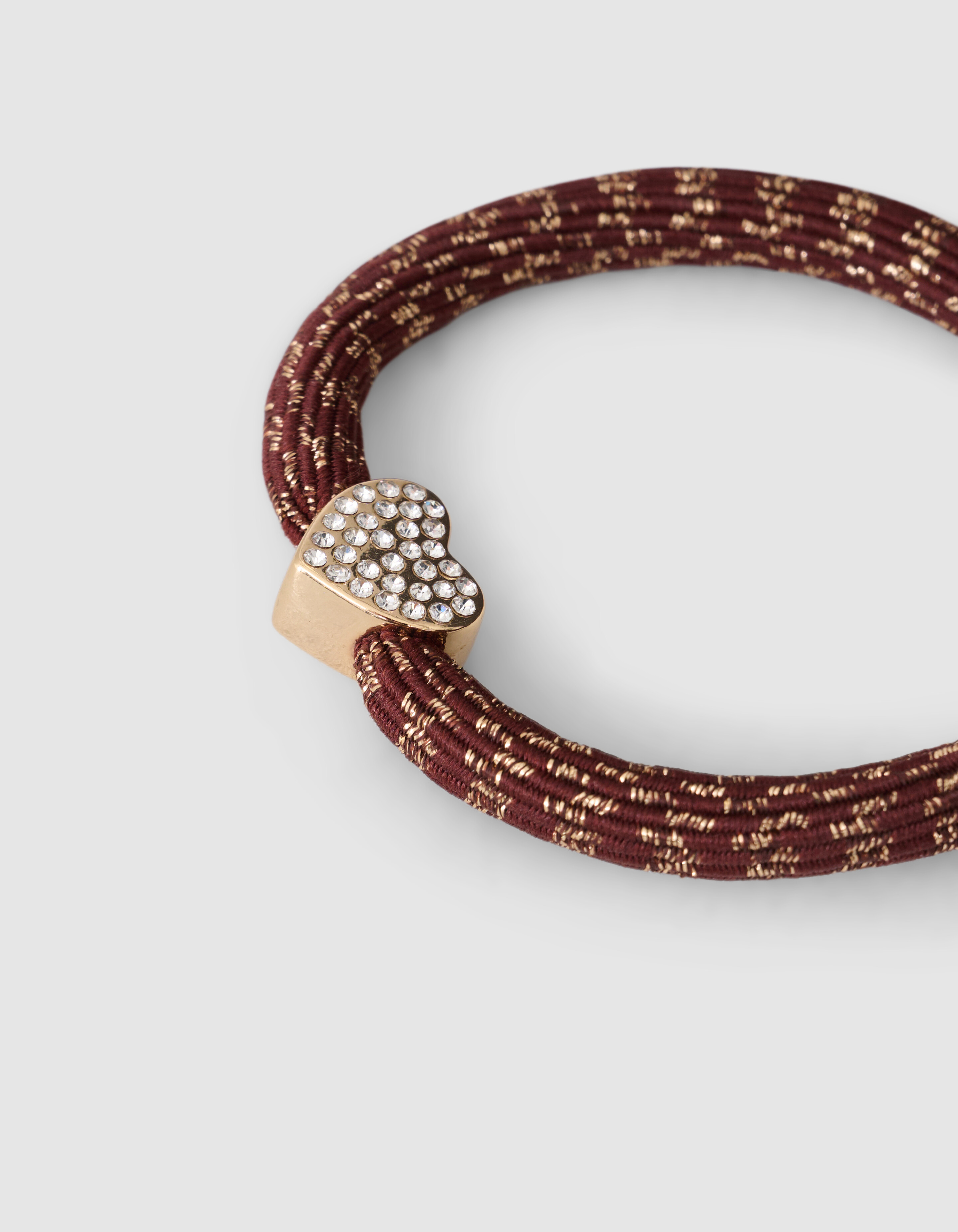 Charm Lurex Haarelastiek Bruin SHOEBY ACCESSOIRES