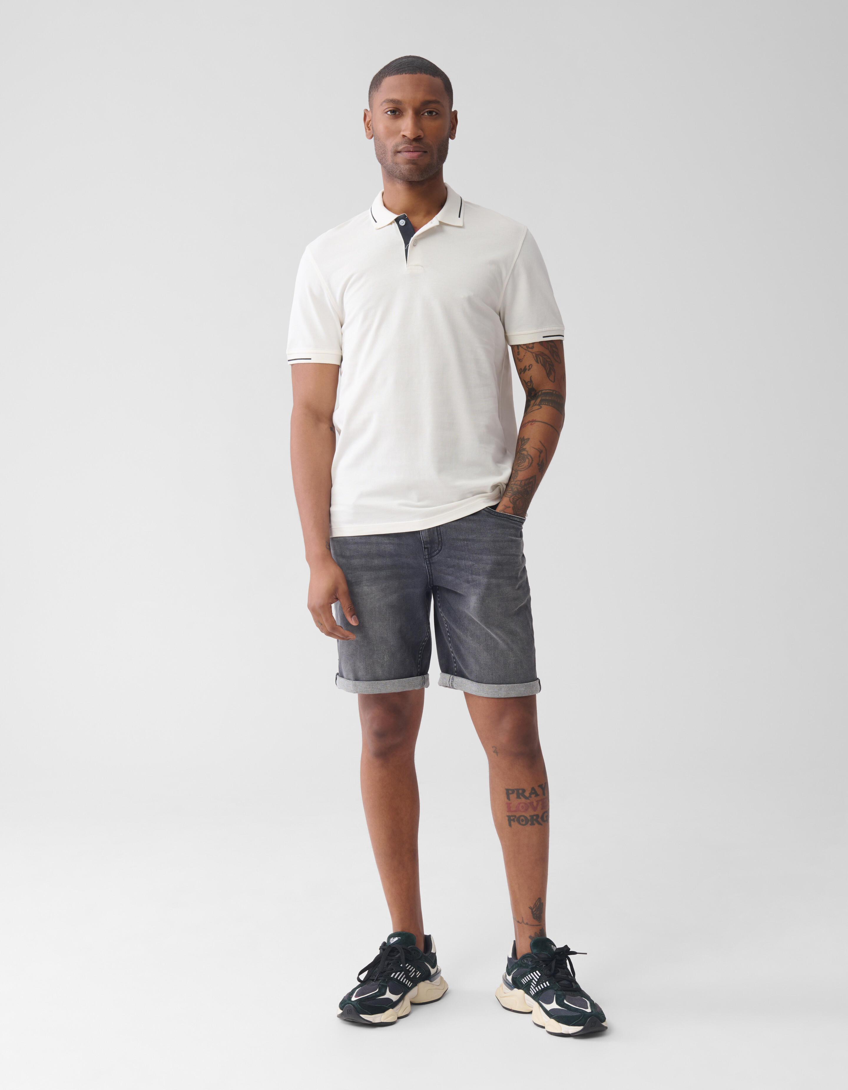 Pique Polo Gebroken Wit SHOEBY MEN
