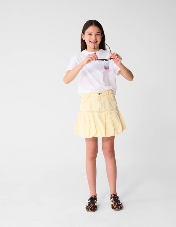 Bubble Mini Rok Lichtgeel SHOEBY GIRLS
